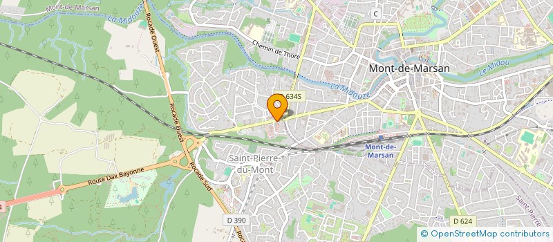 localisation de l'entreprise AUTO CLUB LANDES COTE D ARGENT à SAINT-PIERRE-DU-MONT