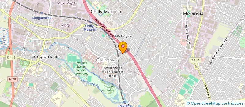 localisation de l'entreprise AUTO & COMPAGNIE à CHILLY-MAZARIN