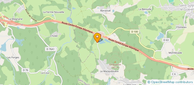 localisation de l'entreprise AUTO CONTROLE 23 à GUERET