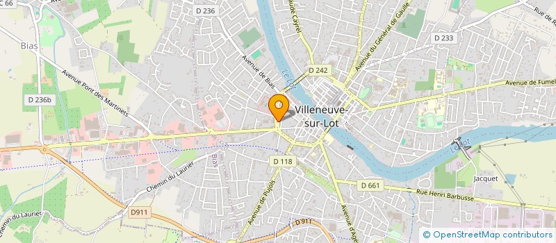 localisation de l'entreprise AUTO CONTROLE 47 à VILLENEUVE-SUR-LOT