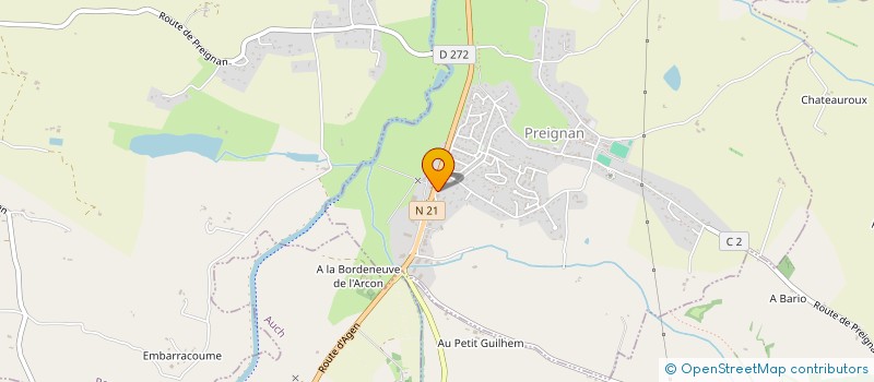 localisation de l'entreprise AUTO CONTROLE AUSCITAIN à PREIGNAN