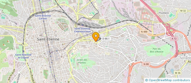 localisation de l'entreprise AUTO CONTROLE BALAY à SAINT-ETIENNE