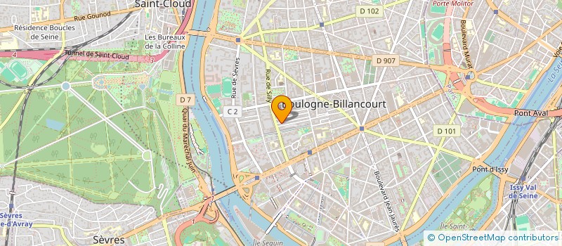 localisation de l'entreprise AUTO CONTROLE BOULONNAIS à BOULOGNE-BILLANCOURT