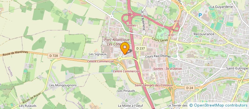 localisation de l'entreprise AUTO CONTROLE CHAMPAGNE ST GEORGES à SAINTES