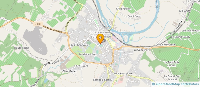 localisation de l'entreprise AUTO CONTROLE CHATEAUNEUF à CHATEAUNEUF-SUR-CHARENTE