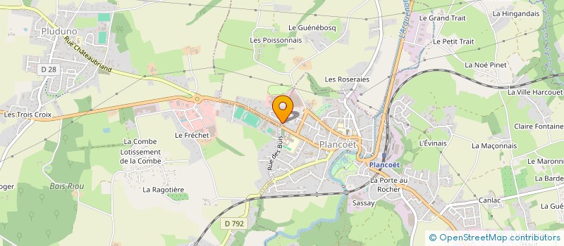 localisation de l'entreprise AUTO CONTROLE COTE D EMERAUDE à PLANCOET