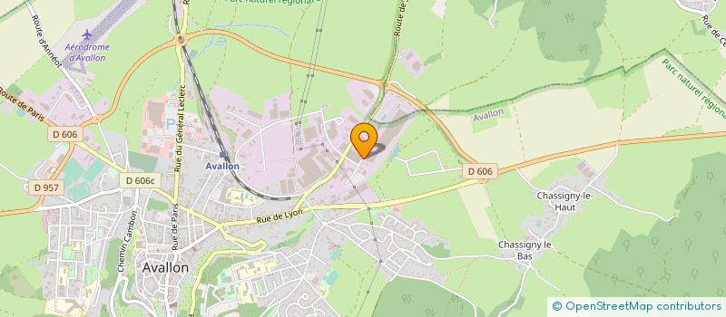 localisation de l'entreprise AUTO CONTROLE D AVALLON à AVALLON