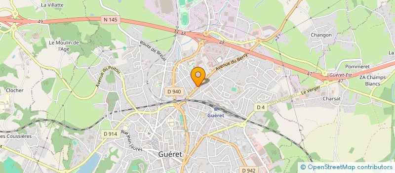 localisation de l'entreprise AUTO CONTROLE DE L'AVENUE SARL à GUERET