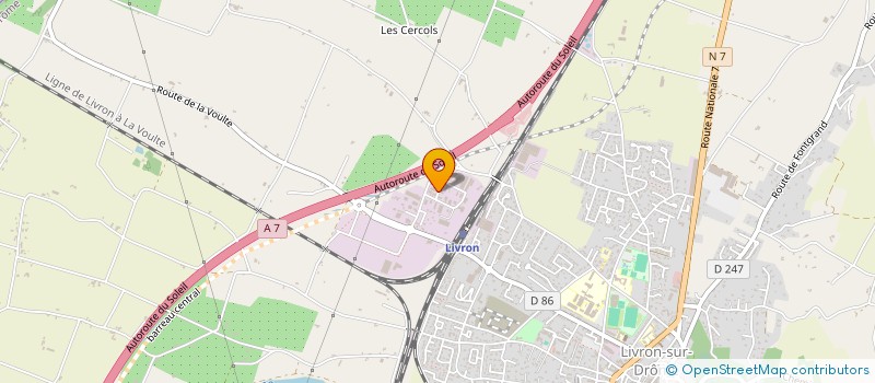 localisation de l'entreprise AUTO CONTROLE DROME ARDECHE à LIVRON-SUR-DROME