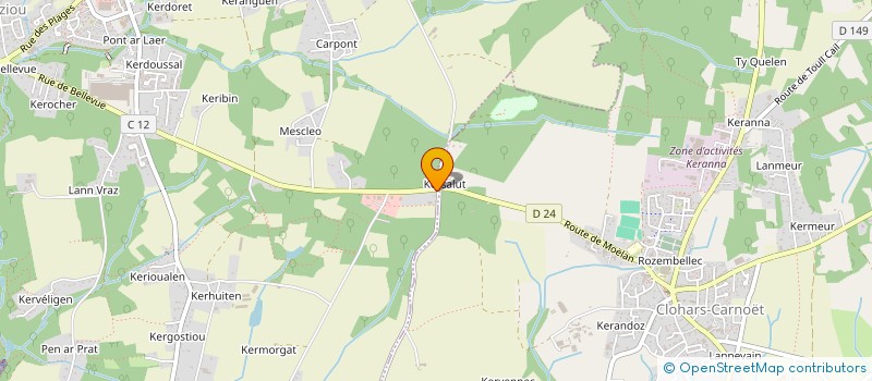 localisation de l'entreprise AUTO CONTROLE DU LITTORAL  MOELAN SUR MER