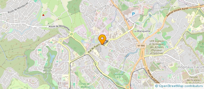 localisation de l'entreprise AUTO CONTROLE G à MONTPELLIER