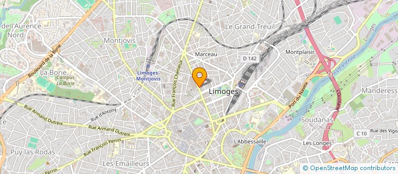 localisation de l'entreprise AUTO CONTROLE GARIBALDI à LIMOGES