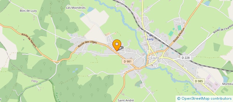 localisation de l'entreprise AUTO CONTROLE LUZY à LUZY