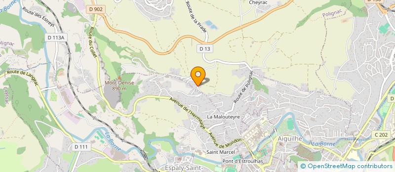 localisation de l'entreprise AUTO CONTROLE PERRUSSEL  POLIGNAC