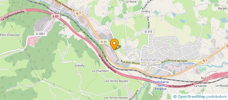 localisation de l'entreprise AUTO CONTROLE PONTCHARRA  VINDRY-SUR-TURDINE