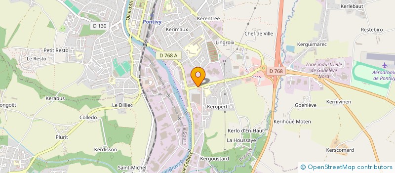 localisation de l'entreprise AUTO CONTROLE PONTIVYEN  PONTIVY