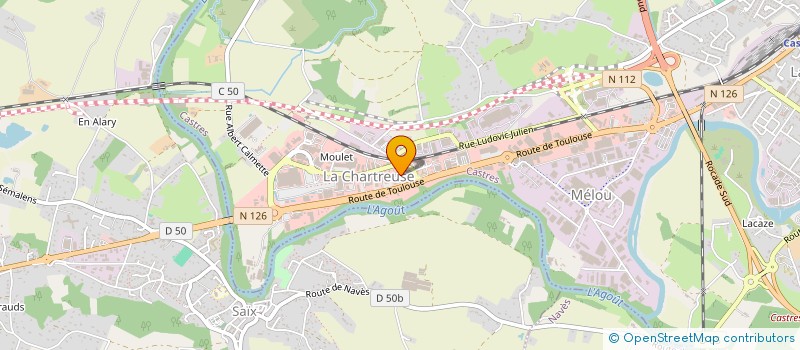 localisation de l'entreprise AUTO CONTROLE RC à CASTRES