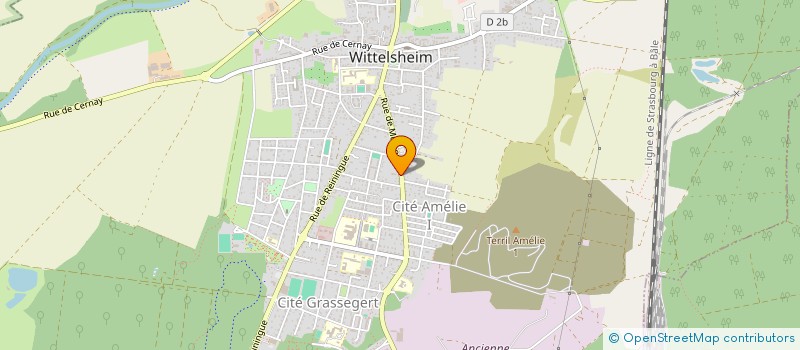 localisation de l'entreprise AUTO CONTROLE ROLAND à WITTELSHEIM