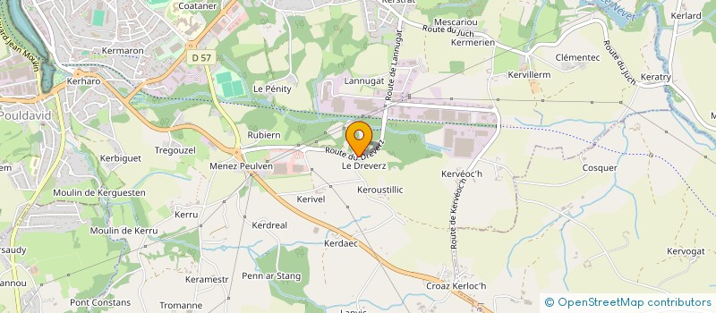 localisation de l'entreprise AUTO CONTROLE RONAN PENSEC à DOUARNENEZ