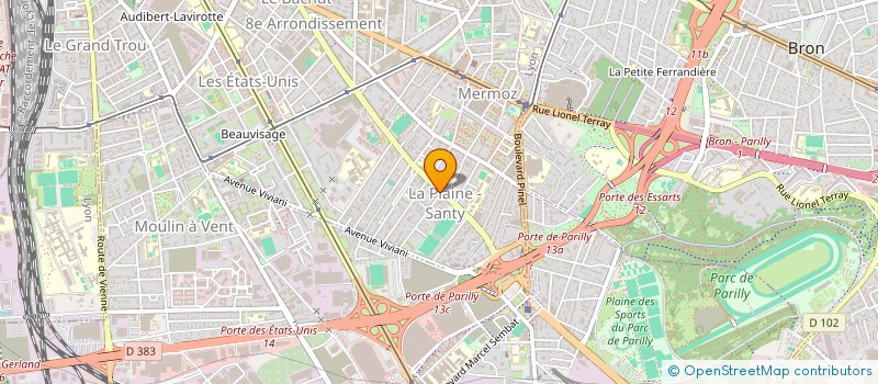 localisation de l'entreprise AUTO CONTROLE SANTY  LYON