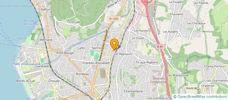 localisation de l'entreprise AUTO CONTROLE  SAVOYARD  AIX LES BAINS