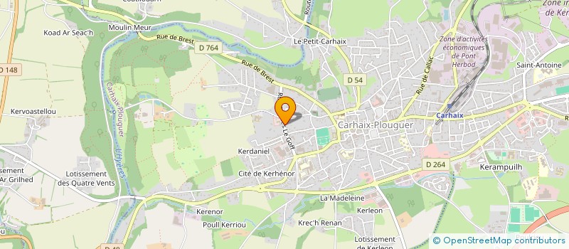 localisation de l'entreprise AUTO CONTROLE SECURITE DE CARHAIX à CARHAIX-PLOUGUER