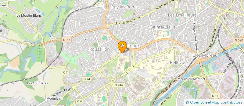 localisation de l'entreprise AUTO CONTROLE SECURITE DU ROUSSILLON à LIMOGES