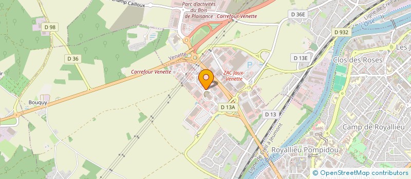 localisation de l'entreprise AUTO CONTROLE SERVICE à JAUX