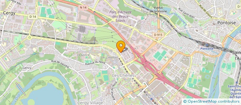 localisation de l'entreprise AUTO CONTROLE ST-CHRISTOPHE  CERGY