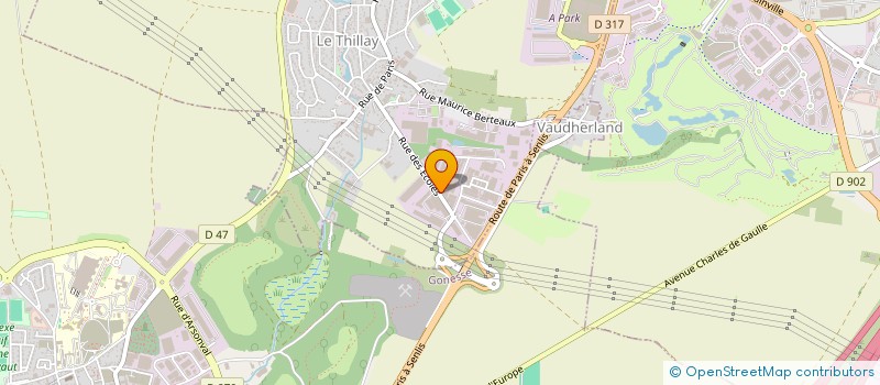 localisation de l'entreprise AUTO CONTROLE THILLAY  LE THILLAY