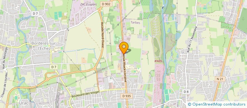 localisation de l'entreprise AUTO CONTROLE TZR  TARBES