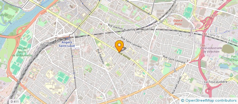 localisation de l'entreprise AUTO CONTROLE VOLNEY à ANGERS