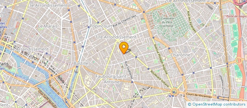 localisation de l'entreprise AUTO CONTROLE VOLTAIRE à PARIS