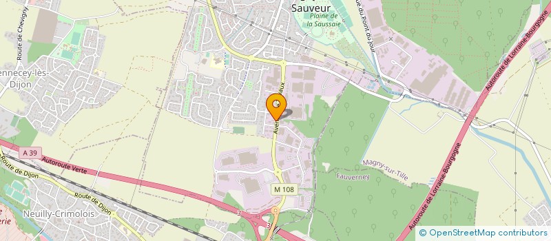 localisation de l'entreprise AUTO COTE D'OR à CHEVIGNY-SAINT-SAUVEUR