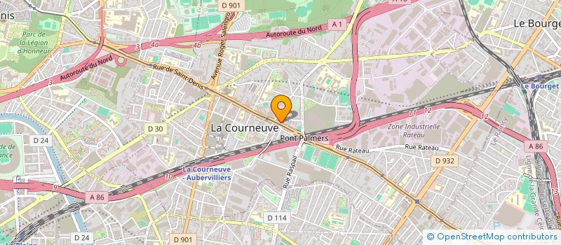 localisation de l'entreprise AUTO COURNEUVE à LA COURNEUVE
