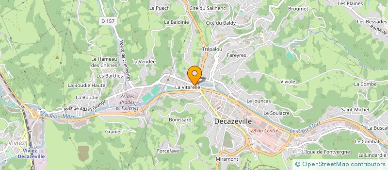 localisation de l'entreprise AUTO COURTAGE 12  DECAZEVILLE