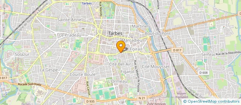 localisation de l'entreprise AUTO COURTAGE INTERNATIONNAL à TARBES