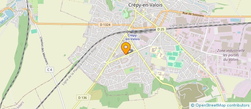 localisation de l'entreprise AUTO CREPY PIECES ACCESSOIRES  CREPY-EN-VALOIS