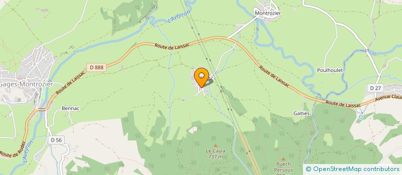 localisation de l'entreprise AUTO D'OC 12  MONTROZIER