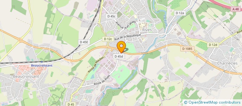 localisation de l'entreprise AUTO DAUPHINE RIVES  RIVES