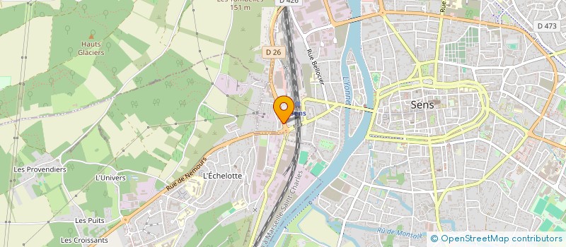 localisation de l'entreprise AUTO DE LA GARE à SENS
