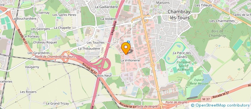 localisation de l'entreprise AUTO DEMOLITION CENTRE-OUEST  CHAMBRAY-LES-TOURS