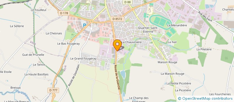 localisation de l'entreprise AUTO DEPANNAGE VITREEN  VITRE