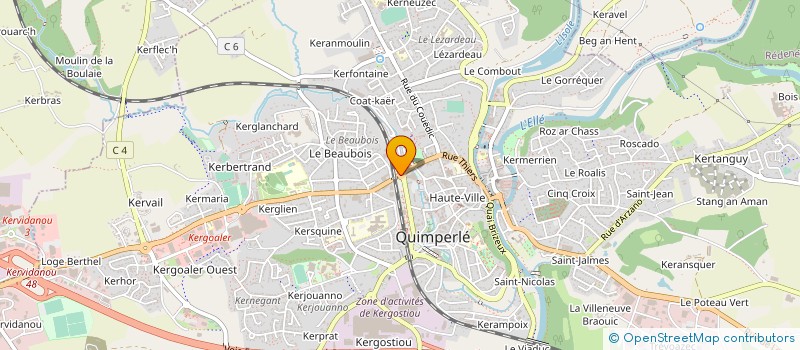 localisation de l'entreprise AUTO DIFFUSION DU FINISTERE à QUIMPERLE