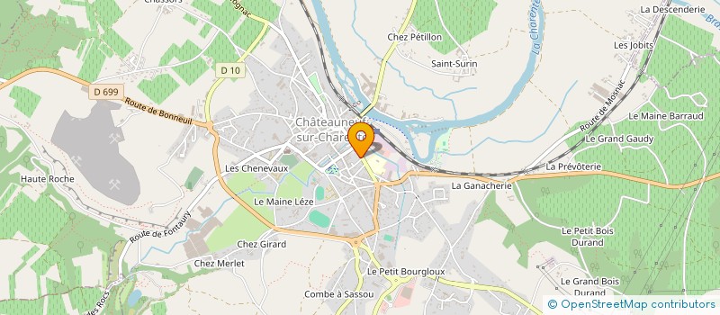 localisation de l'entreprise AUTO DIFFUSION LA COURONNE à CHATEAUNEUF-SUR-CHARENTE