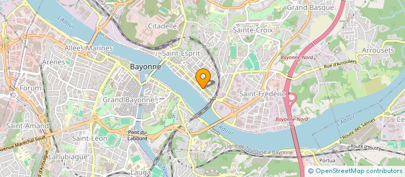 localisation de l'entreprise AUTO DISTRIBUTION RIVE DROITE à BAYONNE