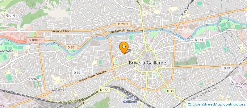 localisation de l'entreprise AUTO ECOLE 2000 CSR  BRIVE-LA-GAILLARDE