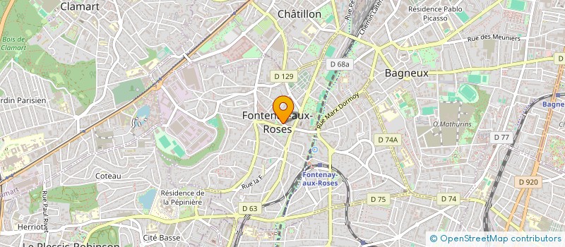 localisation de l'entreprise AUTO ECOLE 54 à FONTENAY-AUX-ROSES