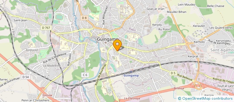 localisation de l'entreprise AUTO ECOLE ANGEL CONDUITE à GUINGAMP