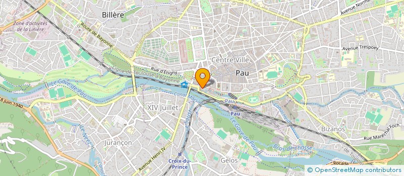 localisation de l'entreprise AUTO-ECOLE ASSOCIATIVE POUR VOUS C'EST PERMIS à PAU